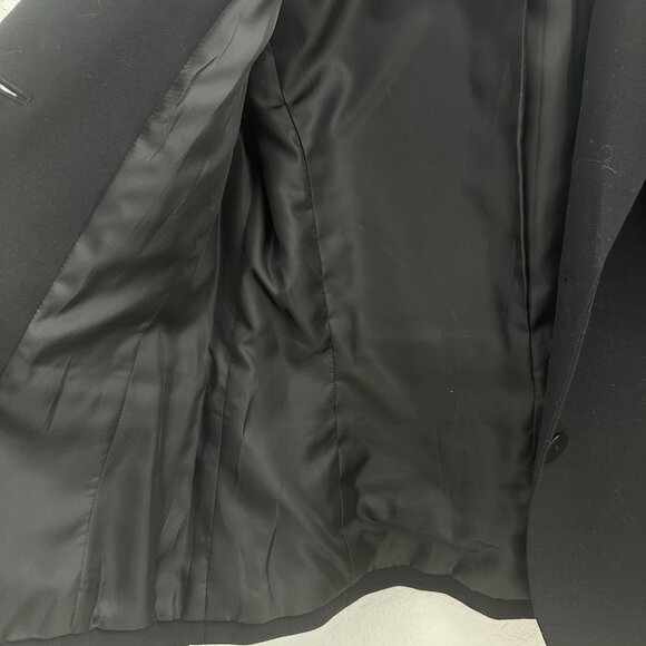 Nine West Womens Two-Button Blazer Sz 4 Black Dark Acedemia Preppy Office Siren - Picture 3 of 12